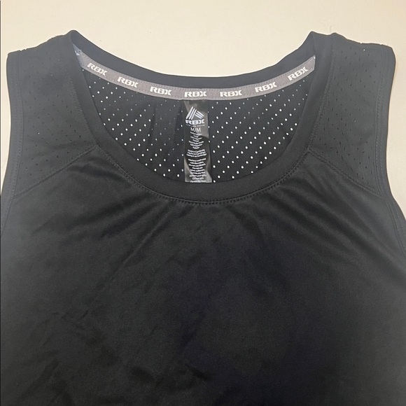 RBX Black Performance Workout Tank Top Size M Athletic Gym Training Activewear - Picture 4 of 11
